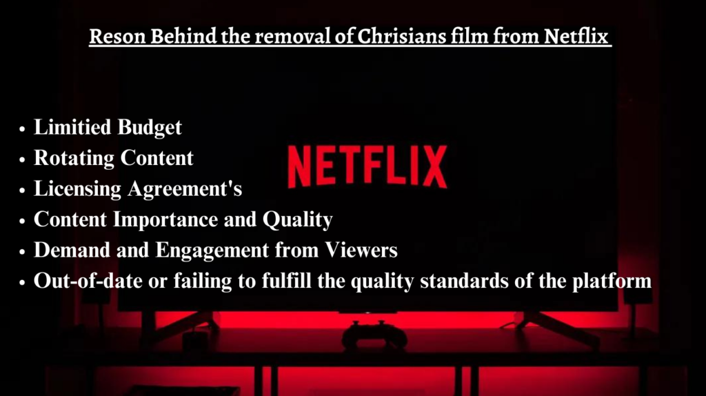 Why is Netflix removing Christian movies