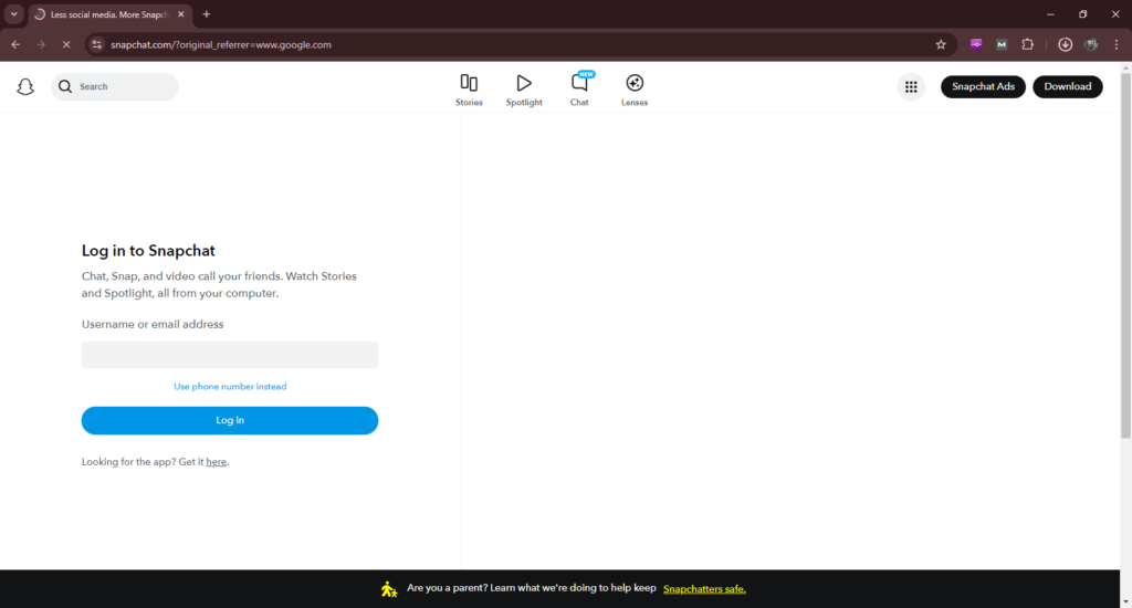How to Login to Snapchat for Web