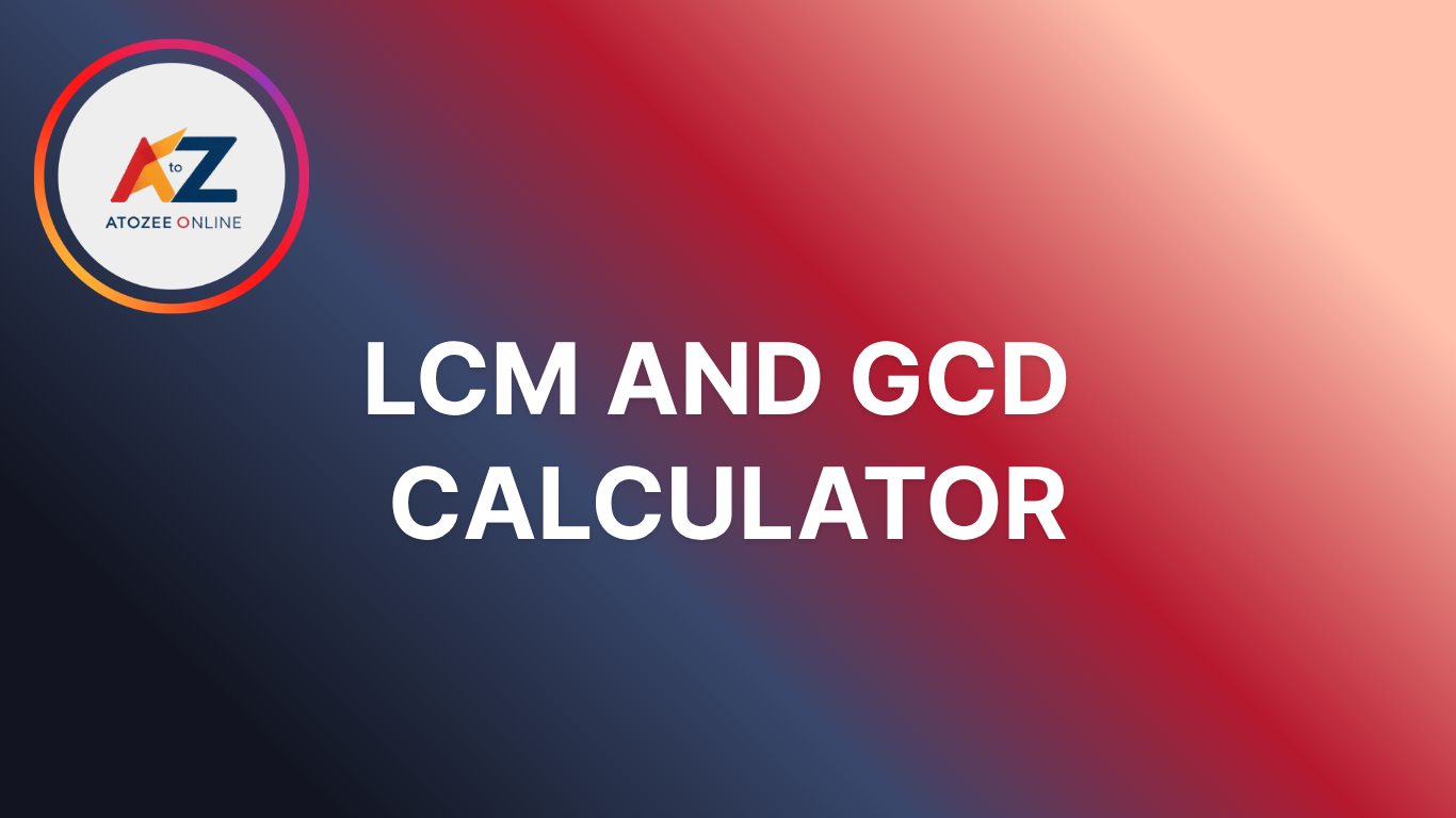 Free Online LCM and GCD Calculator
