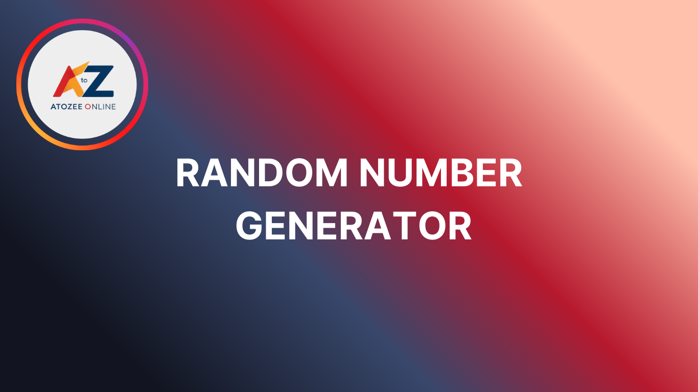 Random Number Generator — Pick Numbers Randomly Online