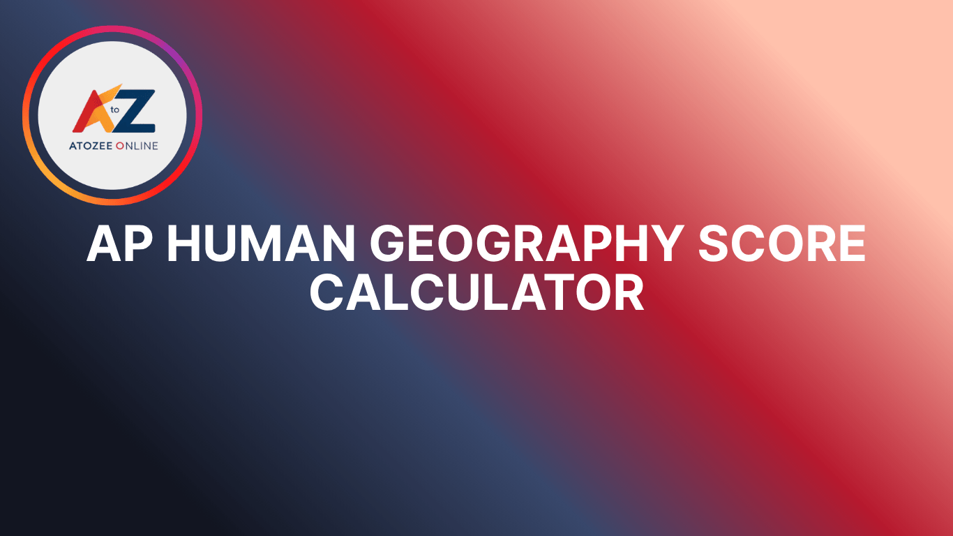 Ap Human Geo Calculator