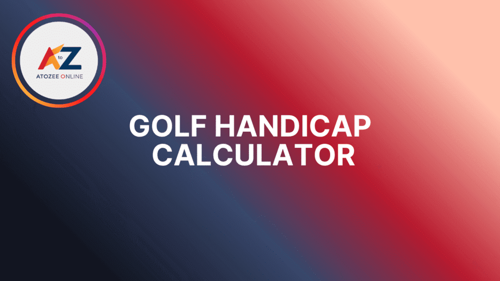 Golf Handicap Calculator